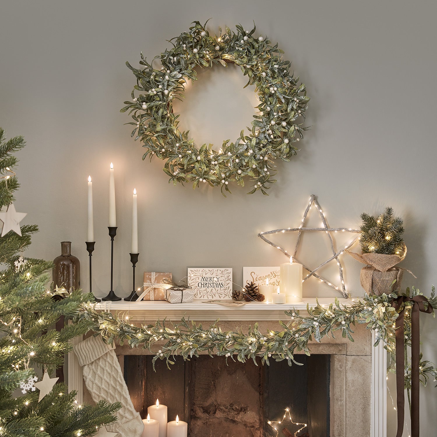 how to dress a mantelpiece for christmas 16 Festive Fireplace Mantel Ideas for the Holidays