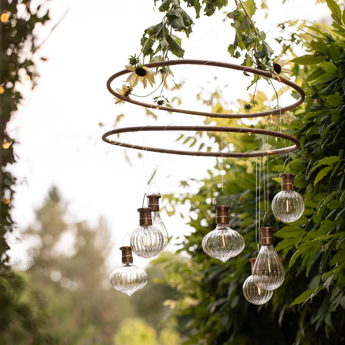 How to Make a DIY Outdoor Chandelier with Lights