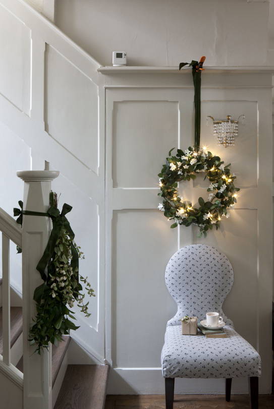 How To Light A Christmas Wreath With Fairy Lights