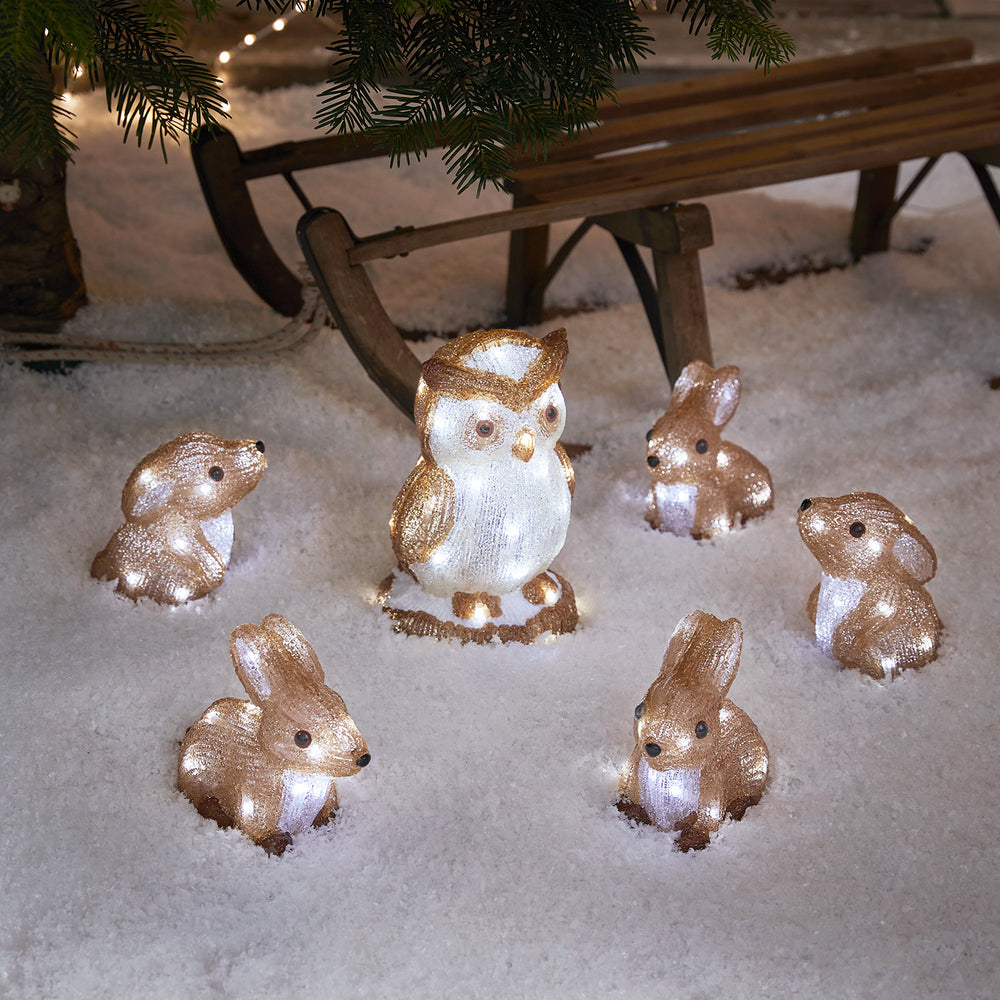Bunny & Owl Christmas Figures