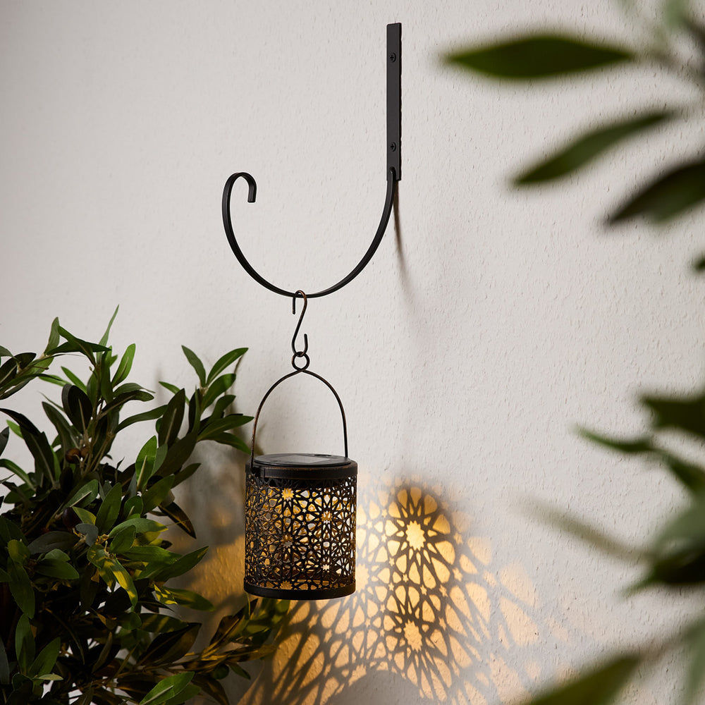 Moroccan Solar Lantern & Hanging Hook Bundle
