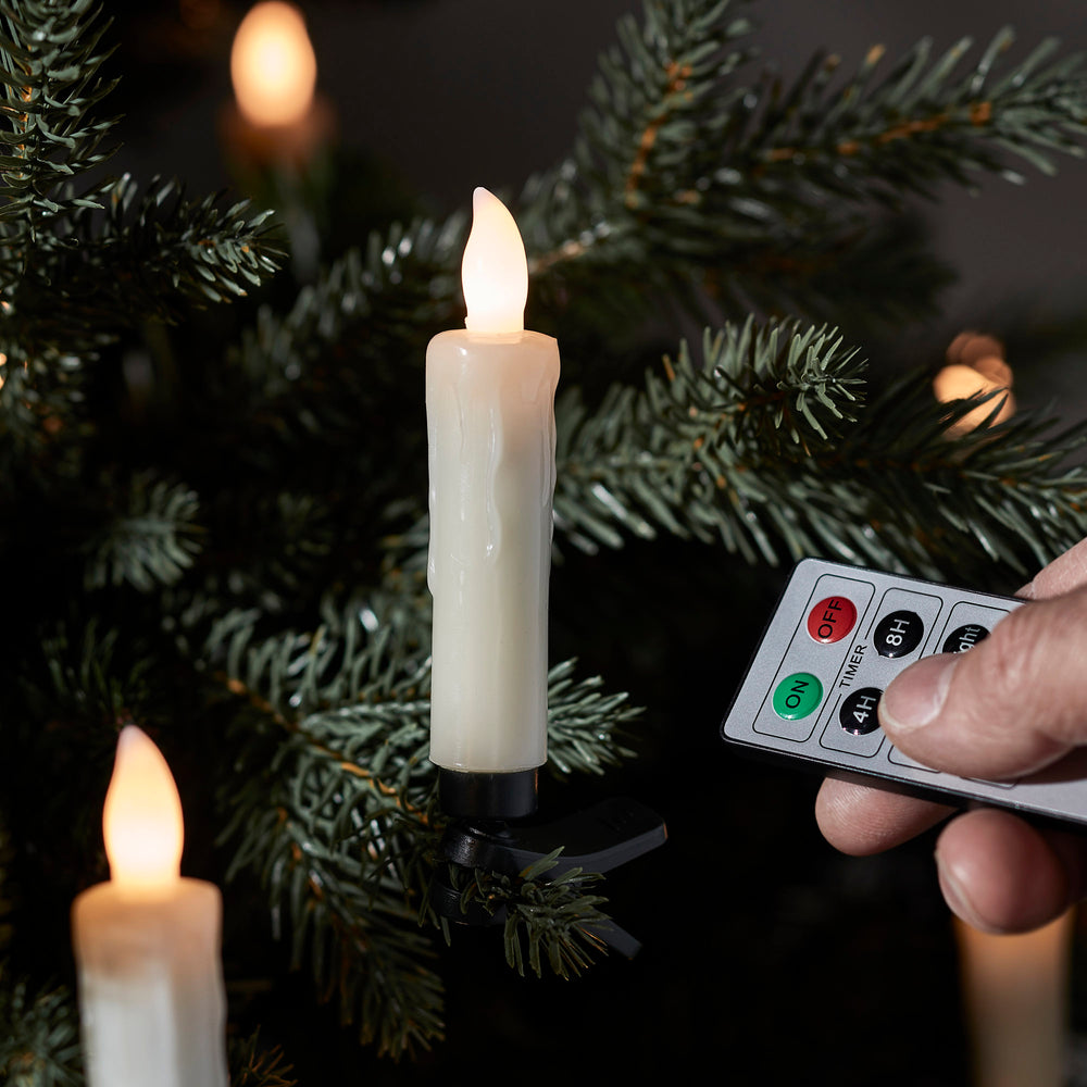 20 Ivory Real Wax Christmas Tree Candle Lights