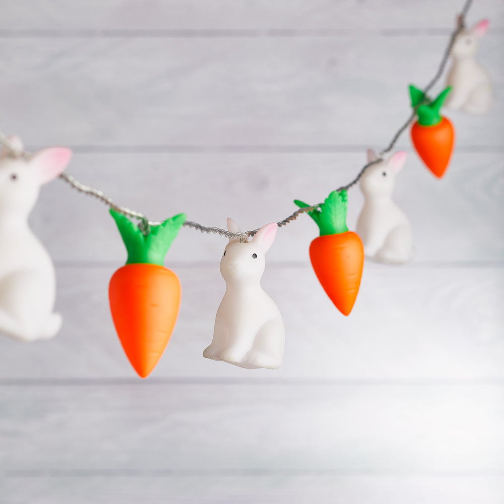 20 Bunny & Carrot Easter Fairy Lights