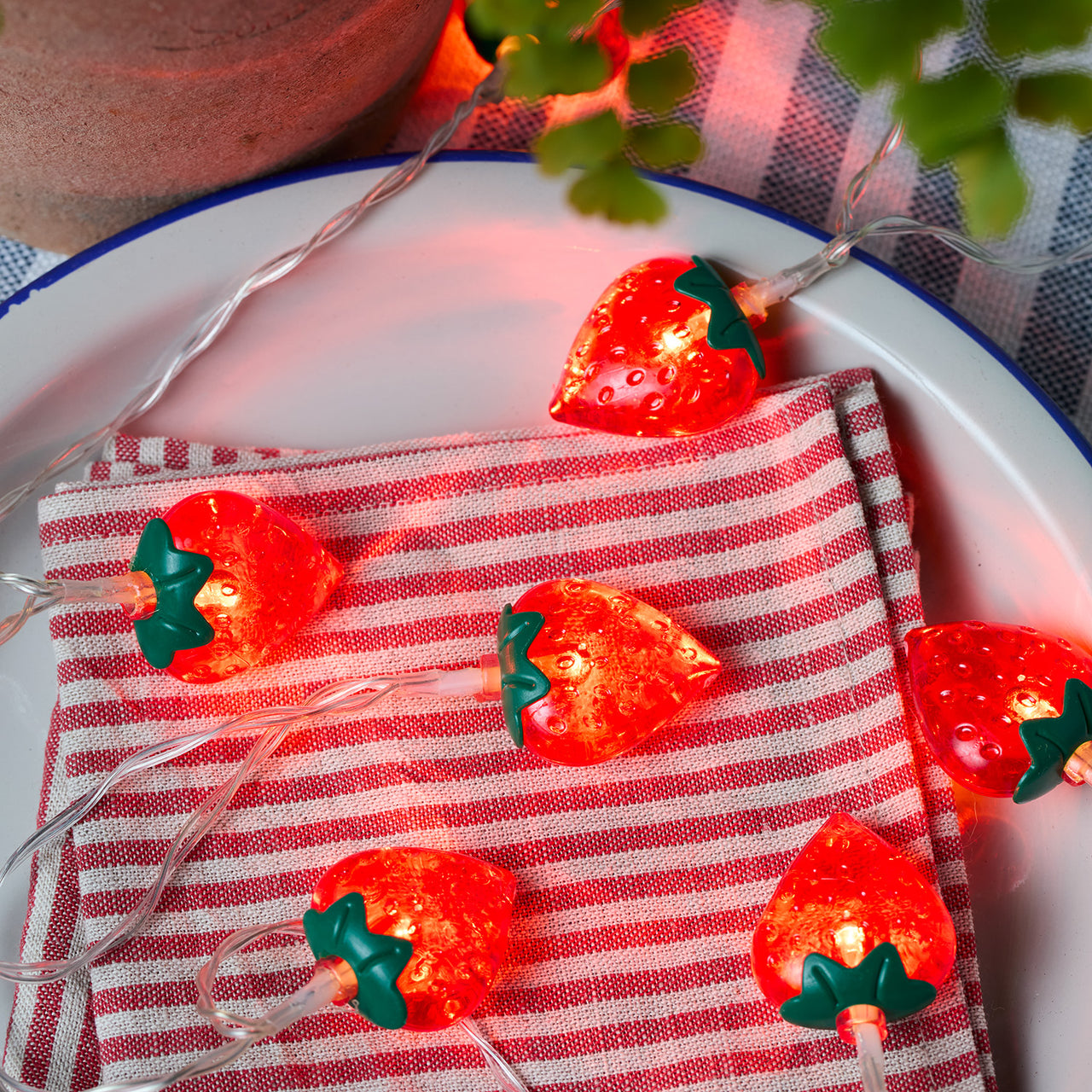 Battery Operated Strawberry String Lights