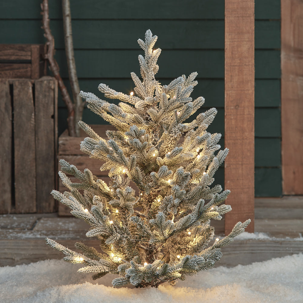 3ft Dual Colour LED Snowy Outdoor Christmas Tree Stake