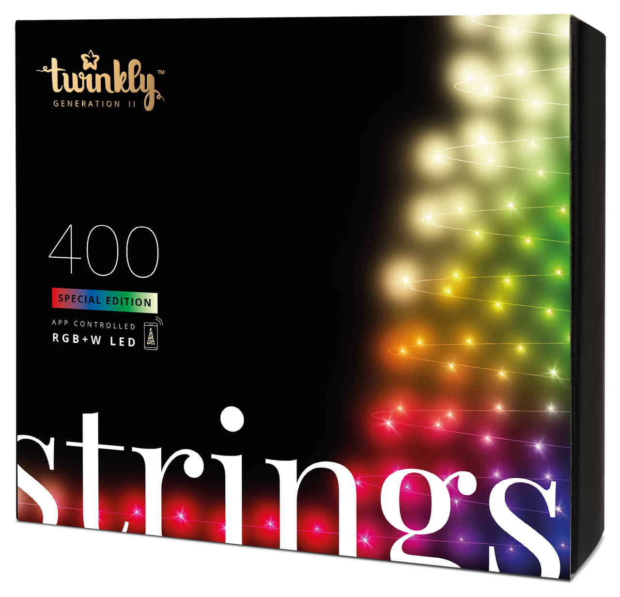 32m 400 LED Twinkly Smart App Controlled String Lights Multi Coloured & White Edition