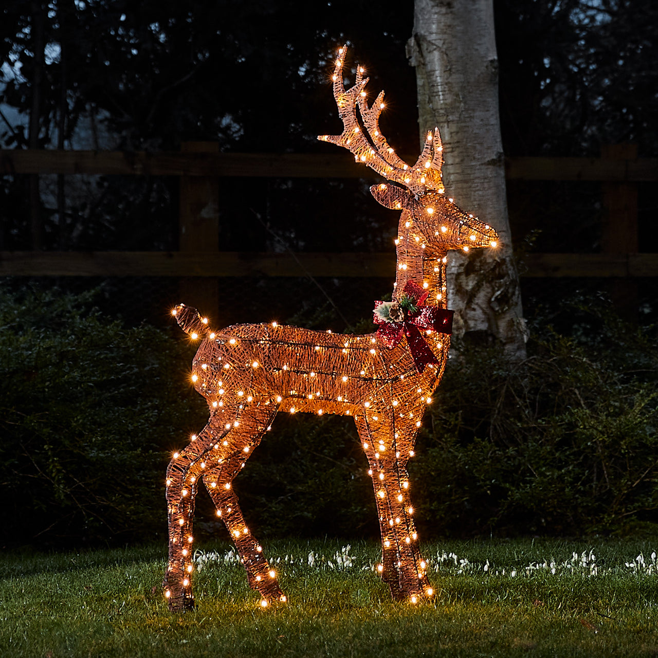 Brown Stag Spun Cotton Light Up Reindeer