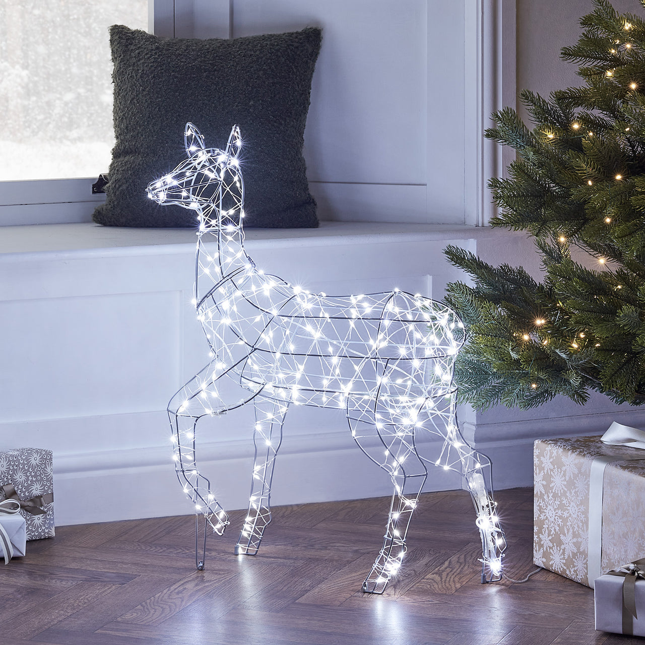 Duchy Fawn Dual Colour Micro LED Light Up Reindeer