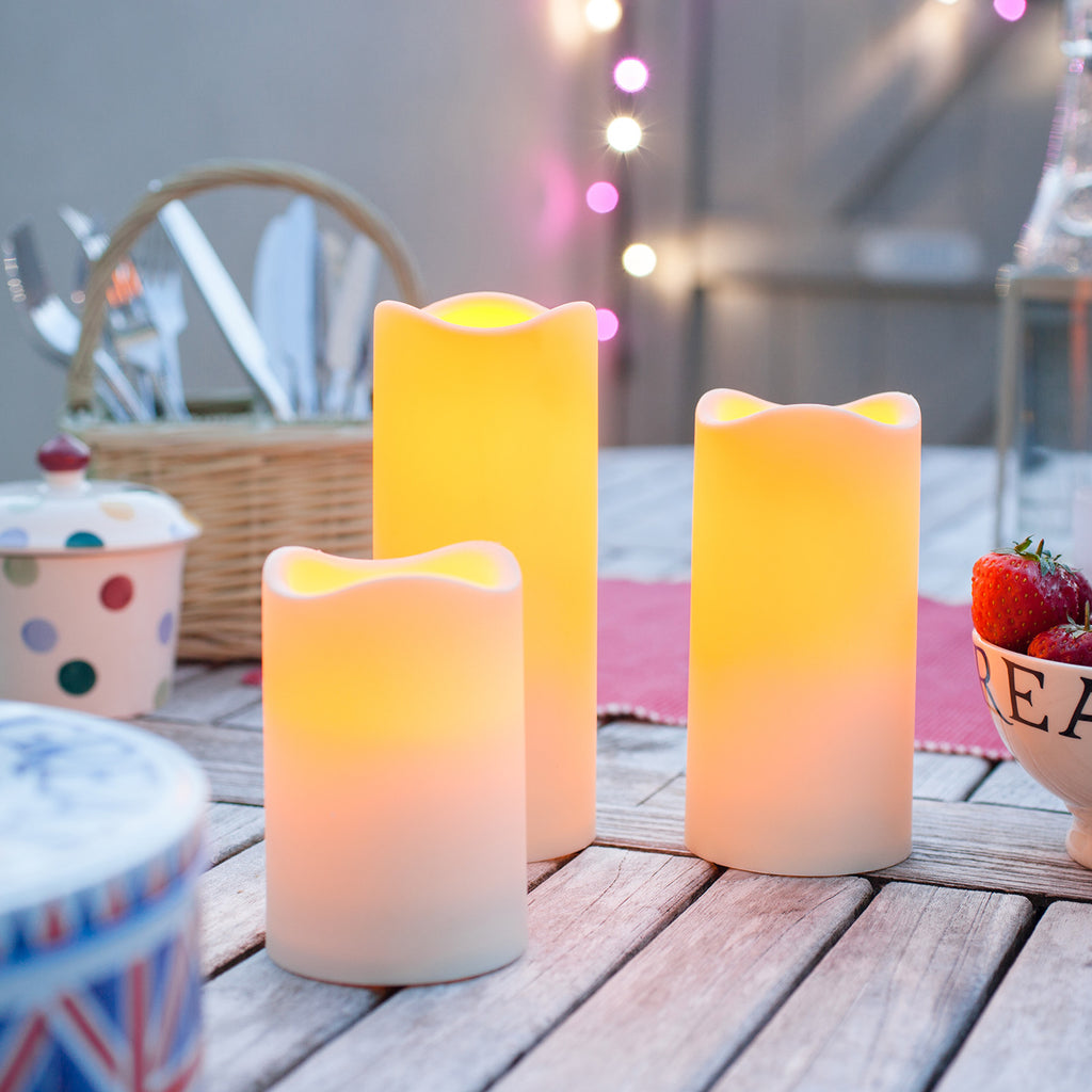 Large Outdoor Battery LED Candle Lights4fun.co.uk