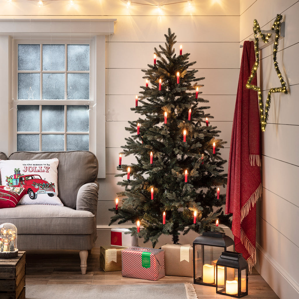 20 Red Christmas Tree Candle Lights Lights4fun.co.uk