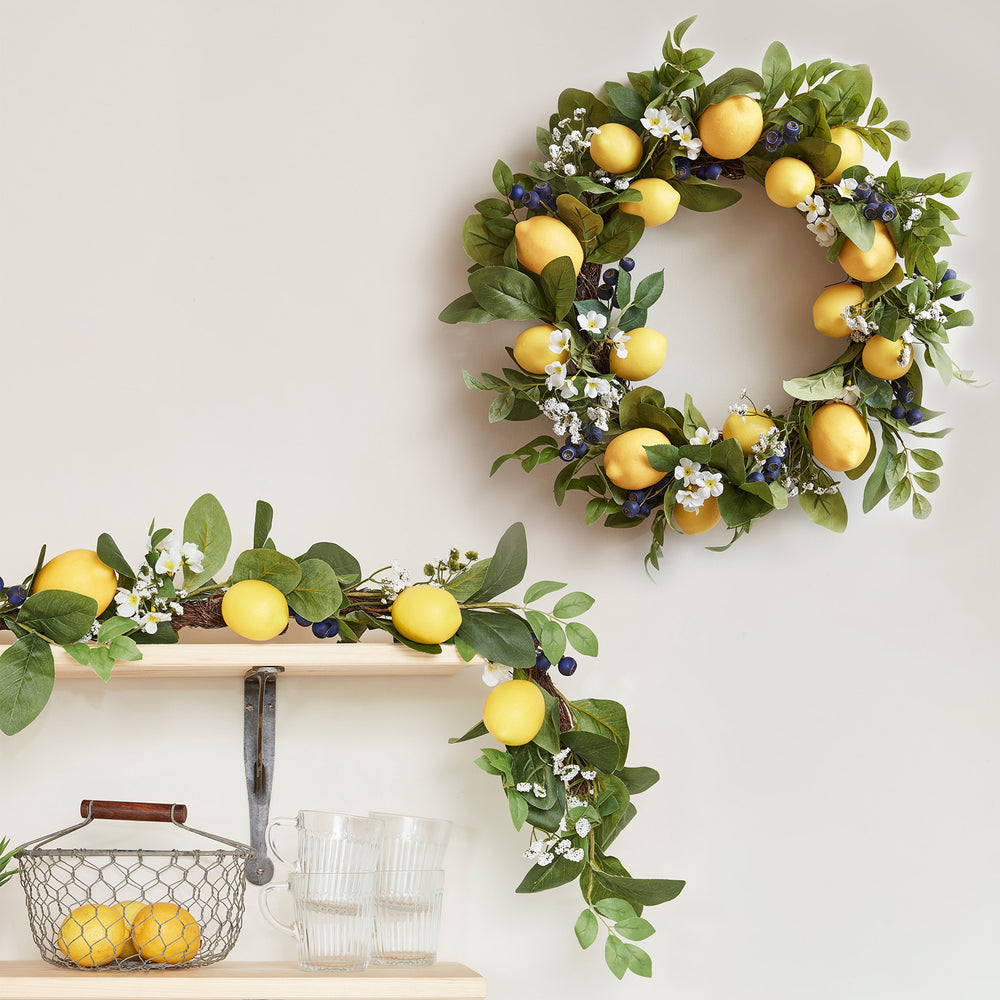 Lemon Spring Wreath & Garland Bundle