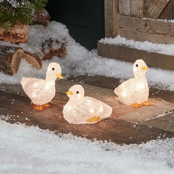 Acrylic Duck Family Christmas Figures