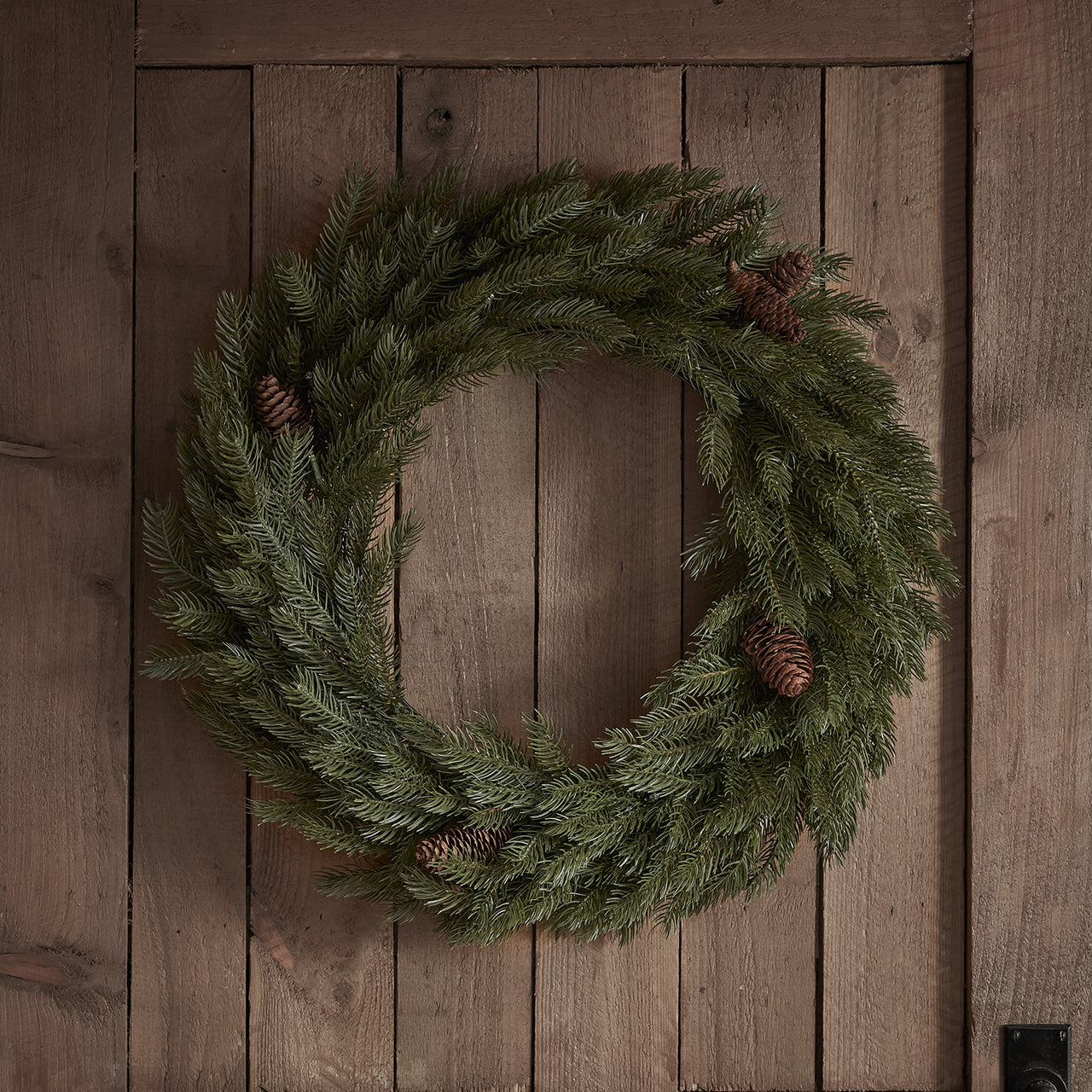 60cm Pre Lit Outdoor Christmas Wreath