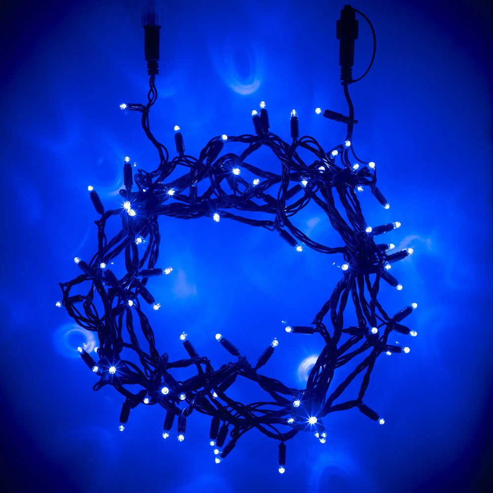 Core Connect 50m 500 Blue Connectable Fairy Lights Green Cable
