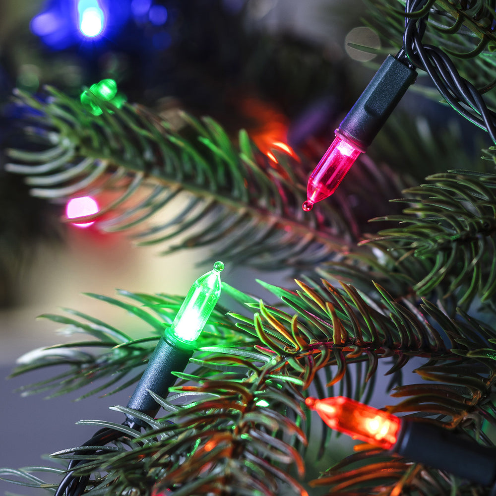 150 Multi Coloured LED Traditional Christmas Tree Lights