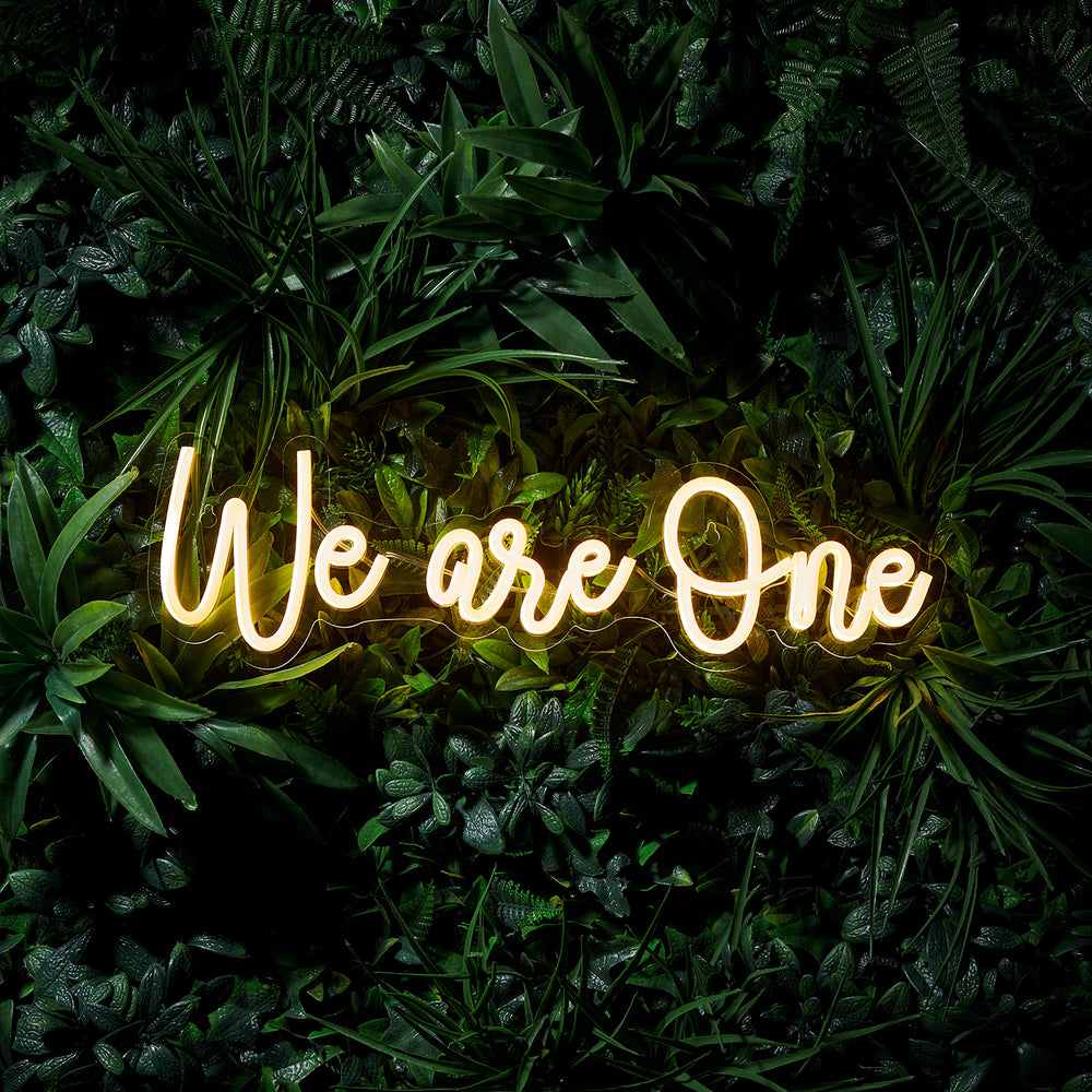 We Are One Neon Wall Light