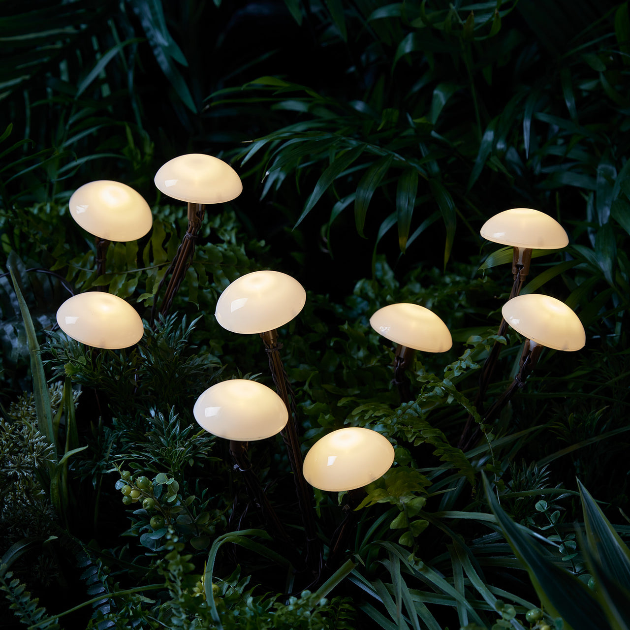 9 Mushroom Solar Stake Lights