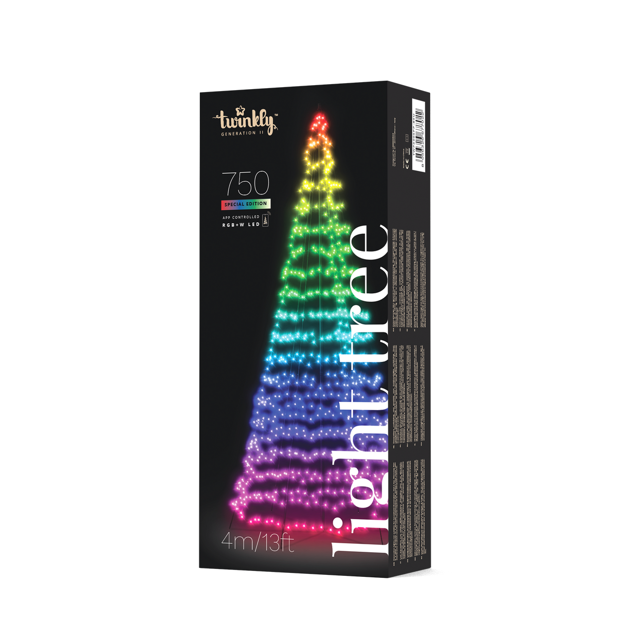 4m 750 LED Twinkly Smart App Controlled Outdoor Christmas Tree Multi Coloured & White Edition