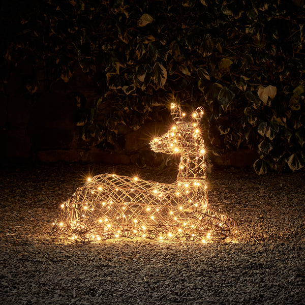 Set of 8 Studley Rattan Light Up Reindeer