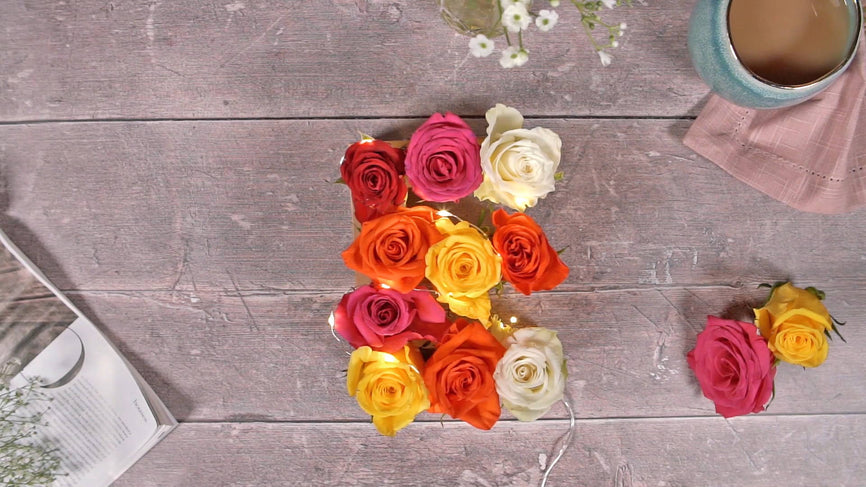 DIY Illuminated Flower Letter