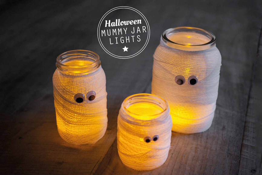DIY Halloween Mummy Jars