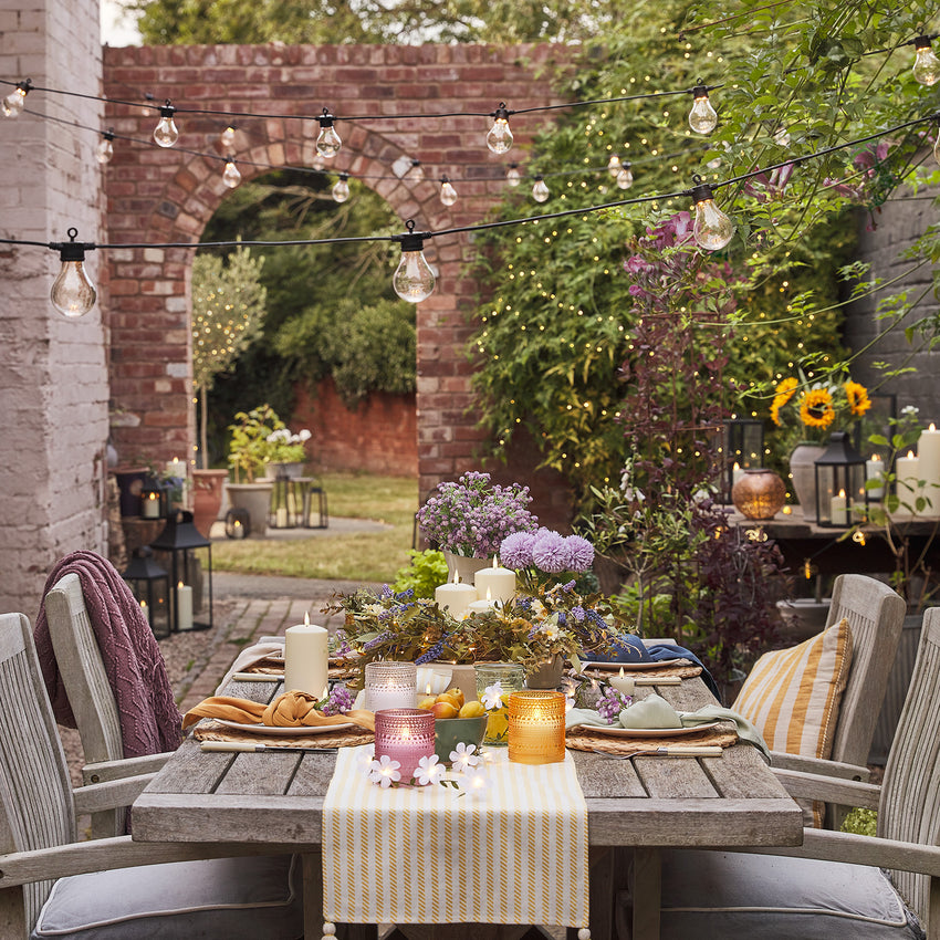 Outdoor lanterns with LED candles