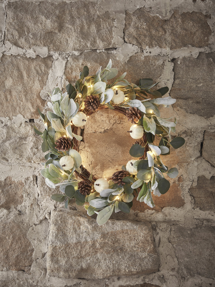 Neutral Pumpkin Lights & Decorations