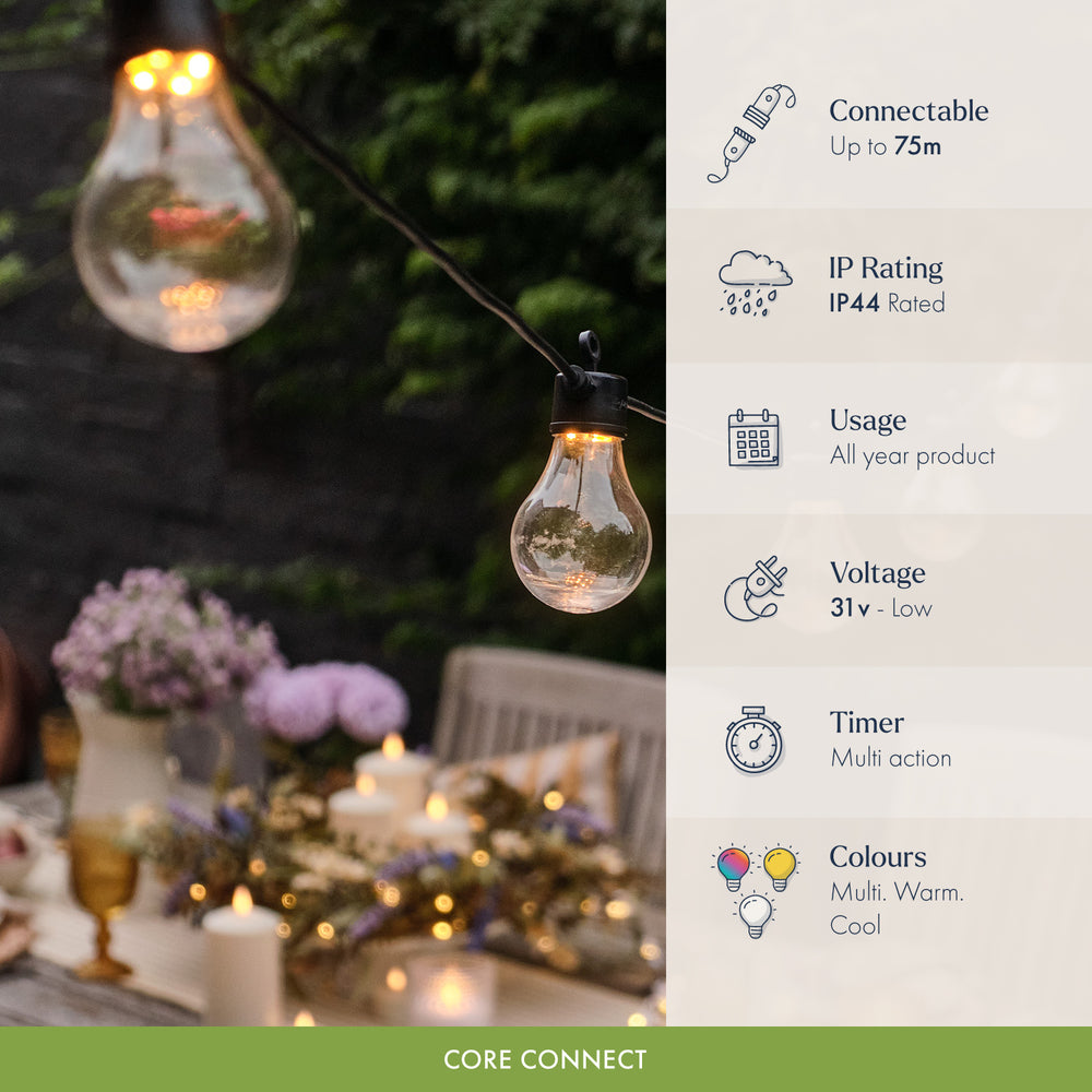 Core Connect Warm White Connectable Festoon Lights