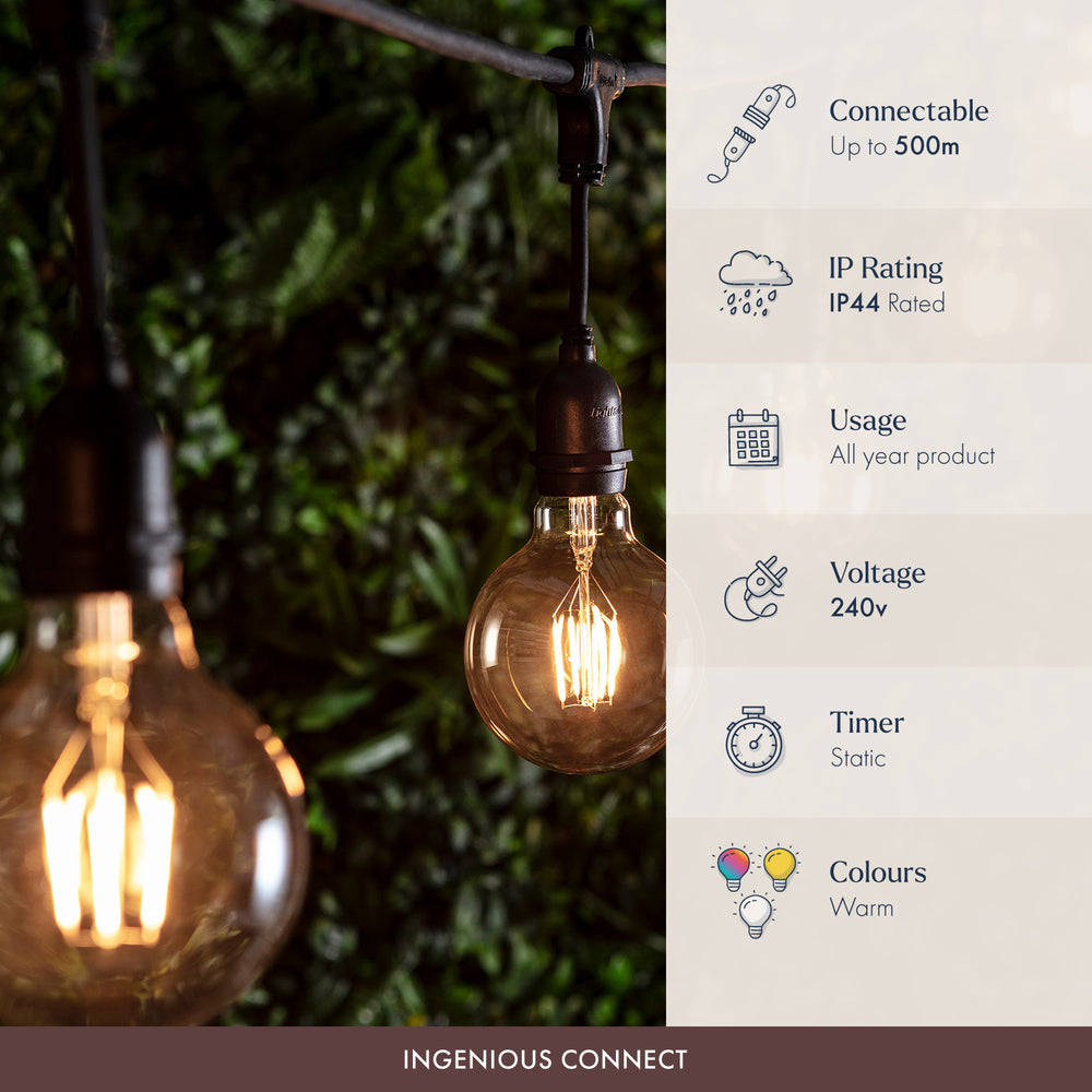 Ingenious Connect 10 Large Globe Bulb Festoon Light Bundle