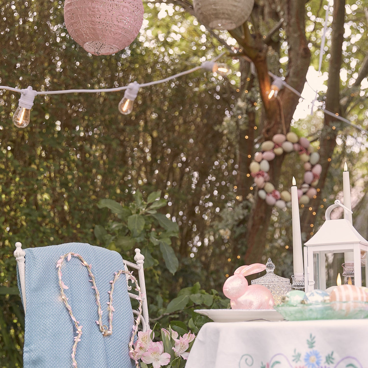 Ultimate Connect 65m 130 Warm White Festoon Lights White Cable