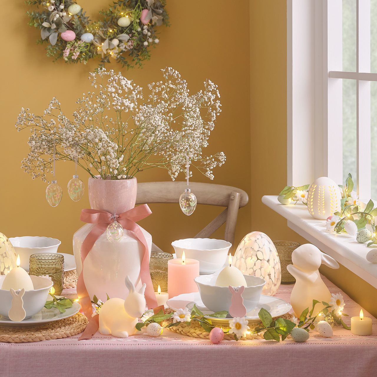 Set of 2 Confetti Glass Easter Egg Lights