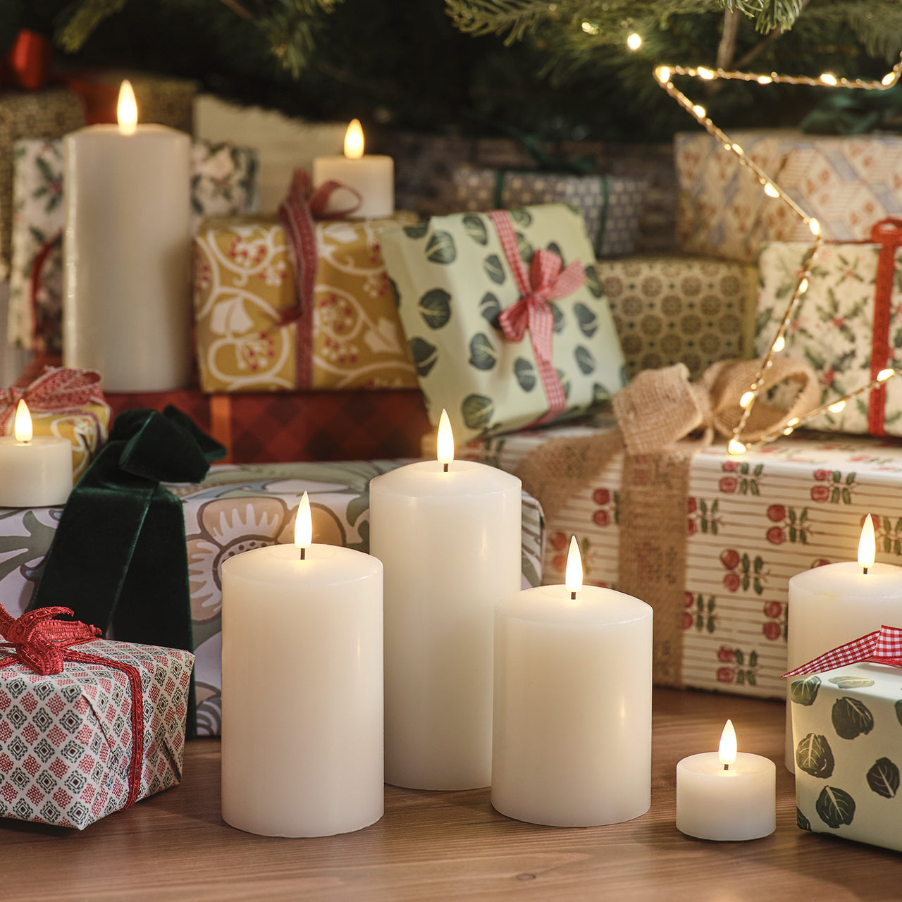 TruGlow® Ivory LED Pillar Candle Trio with Remote Control