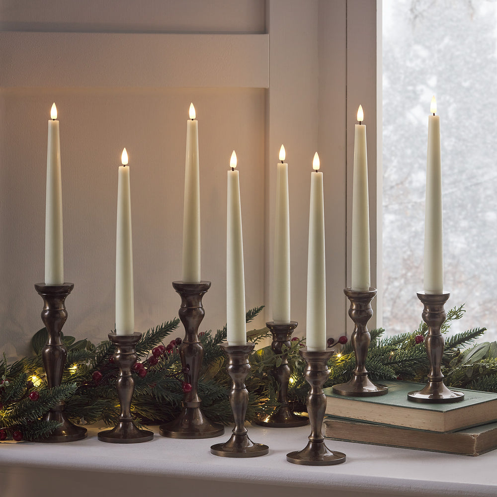 8 TruGlow® Ivory LED Taper Candles with Remote Control