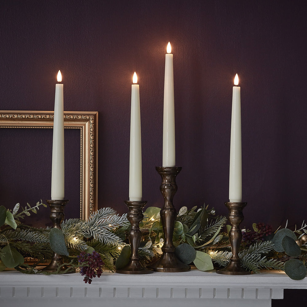 8 TruGlow® Ivory LED Taper Candles with Remote Control