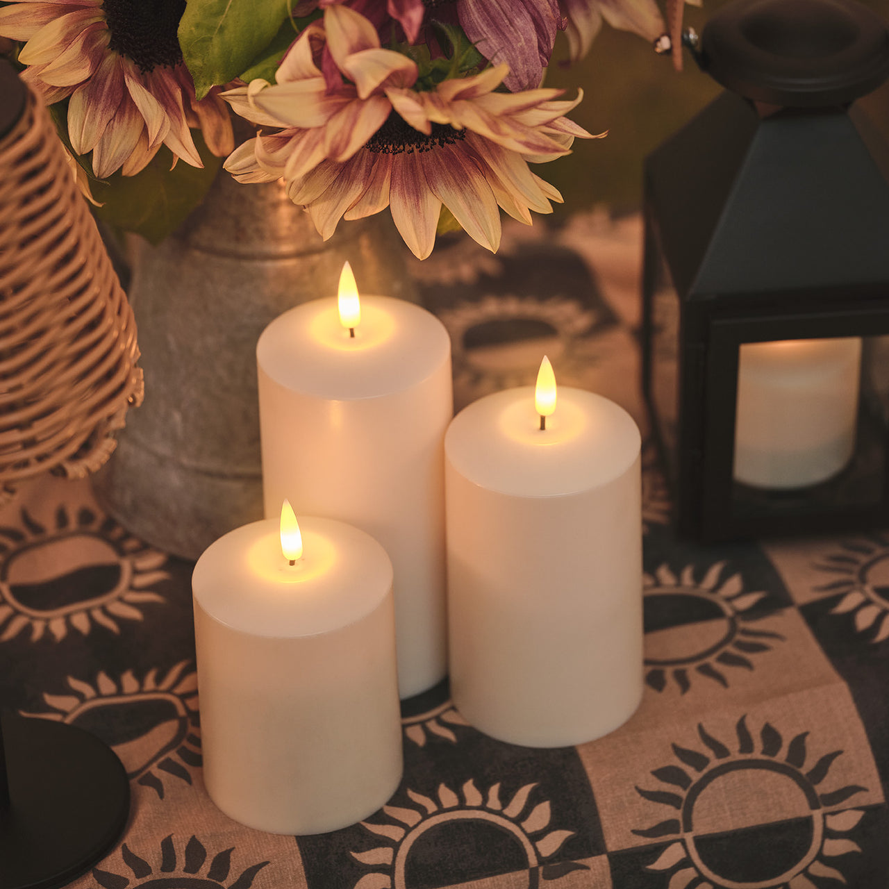 TruGlow® Waterproof Outdoor Candle Trio