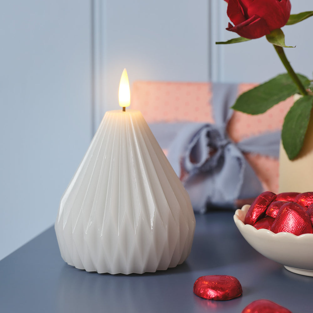 TruGlow® Sculpted LED Pear Candle with Remote Control