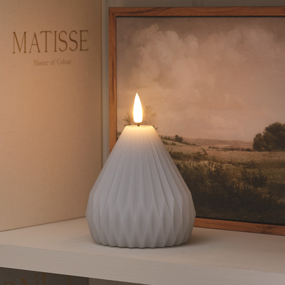 TruGlow® Sculpted LED Pear Candle with Remote Control