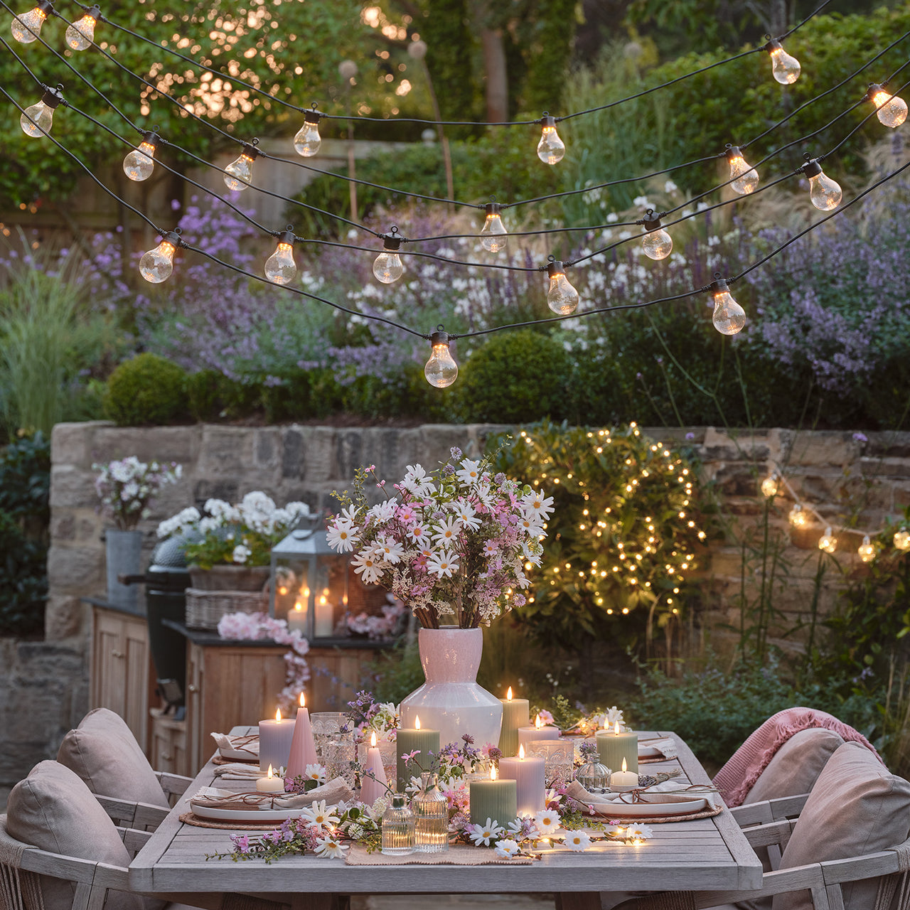 TruGlow® Lilac Ribbed LED Pillar Candle Trio with Remote Control