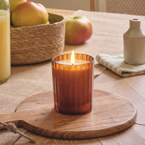 TruGlow® Burnt Orange LED Fluted Glass Candle with Remote Control