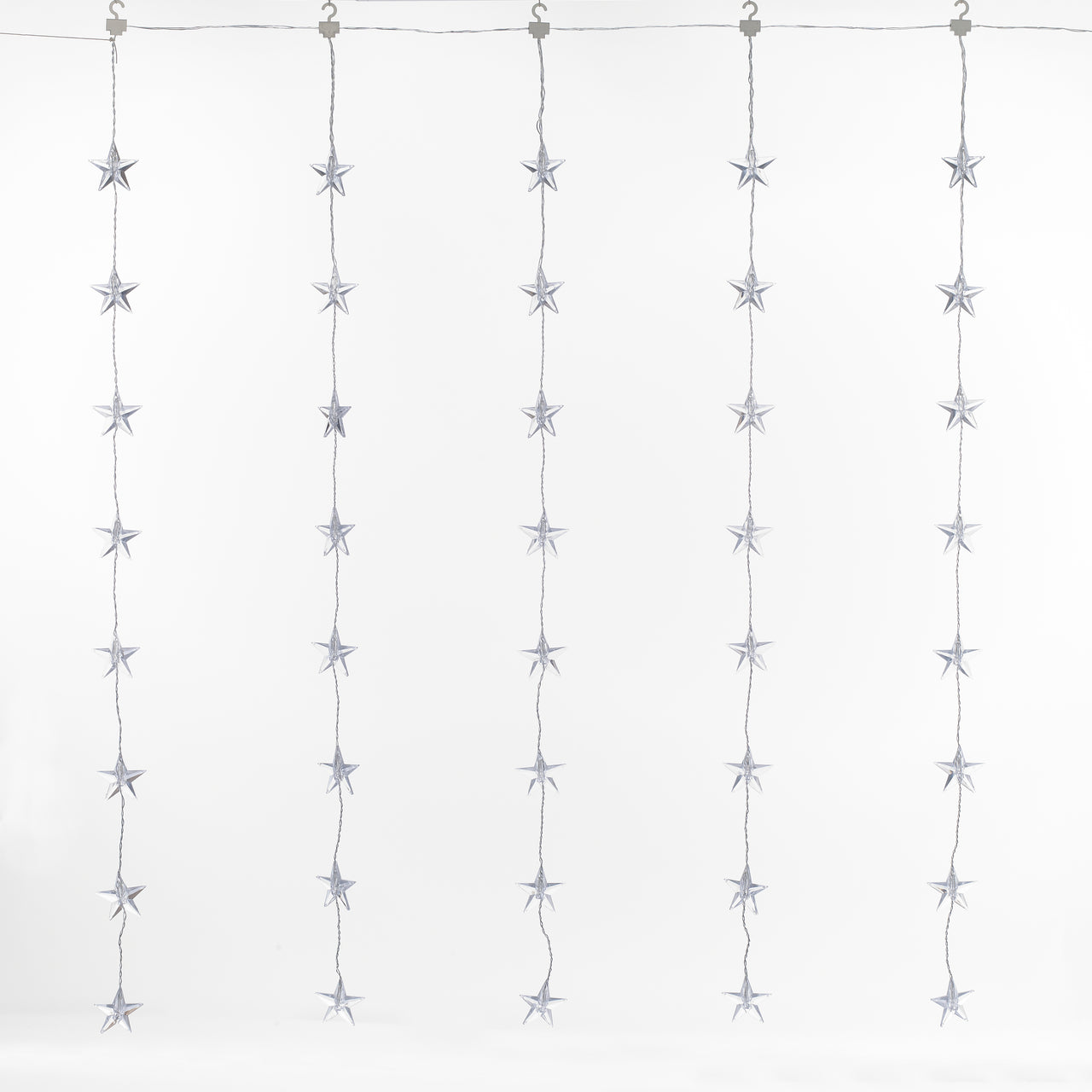 40 Warm White LED Star Curtain Light