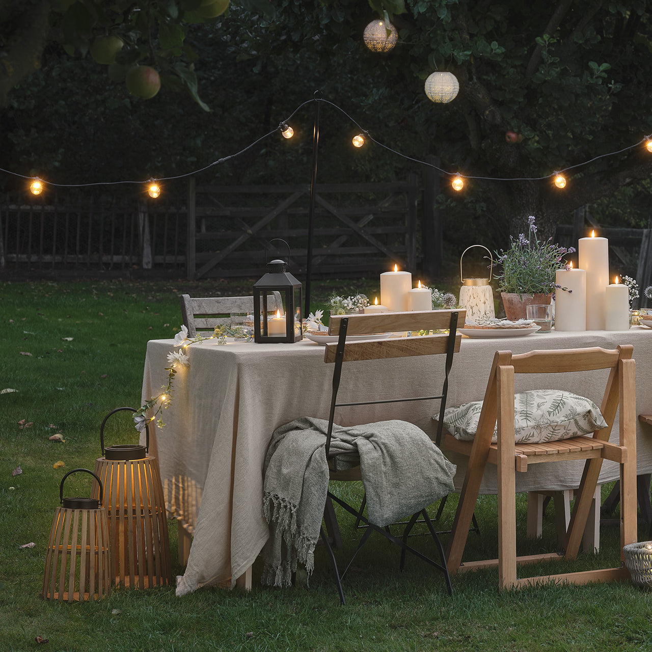 Bamboo Lantern Bundle | Outdoor Garden Decoration