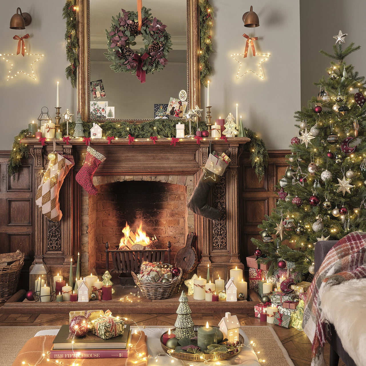Large Vicarage Gold Lantern with TruGlow® Candle