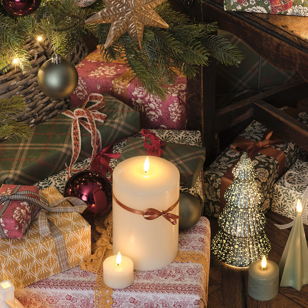 TruGlow® Green Distressed LED Votive Candle Trio with Remote Control