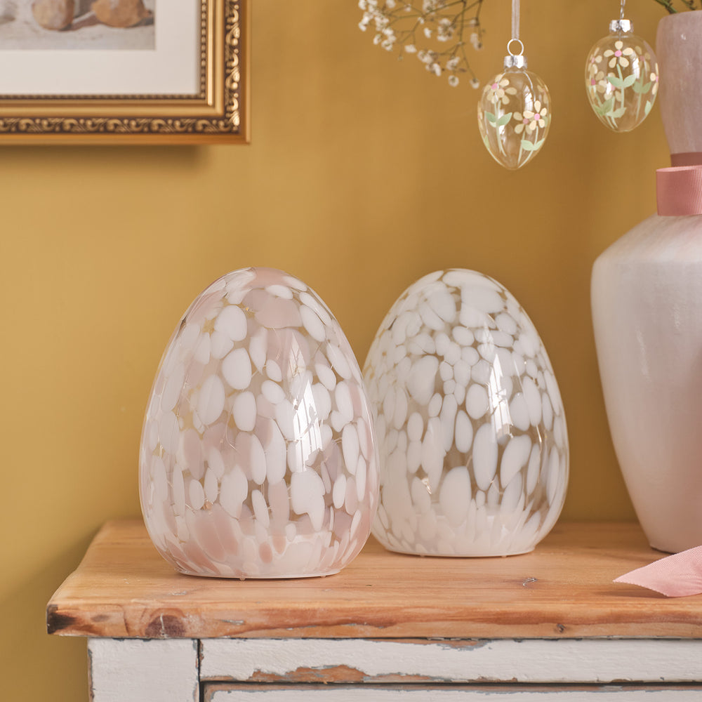 Set of 2 Confetti Glass Easter Egg Lights