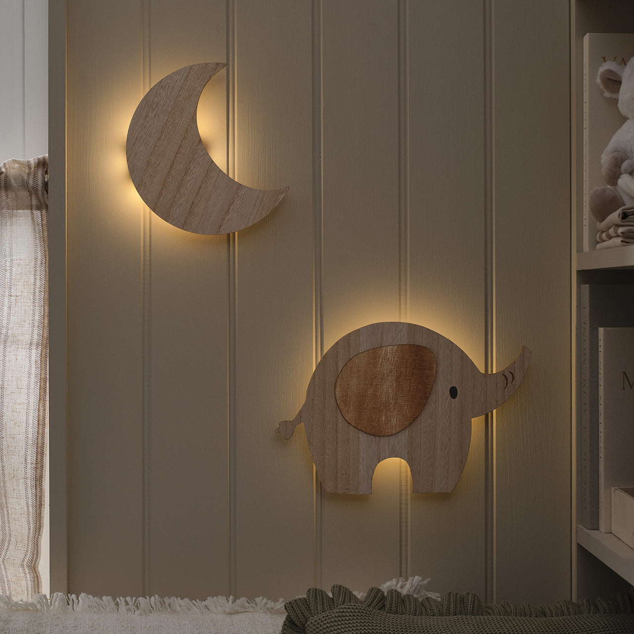 Elephant & Moon Children’s Wall Light
