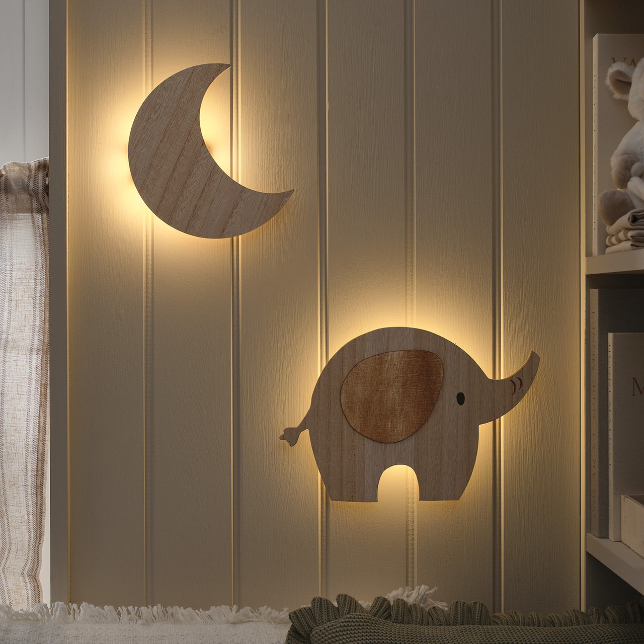 Elephant & Moon Children’s Wall Light