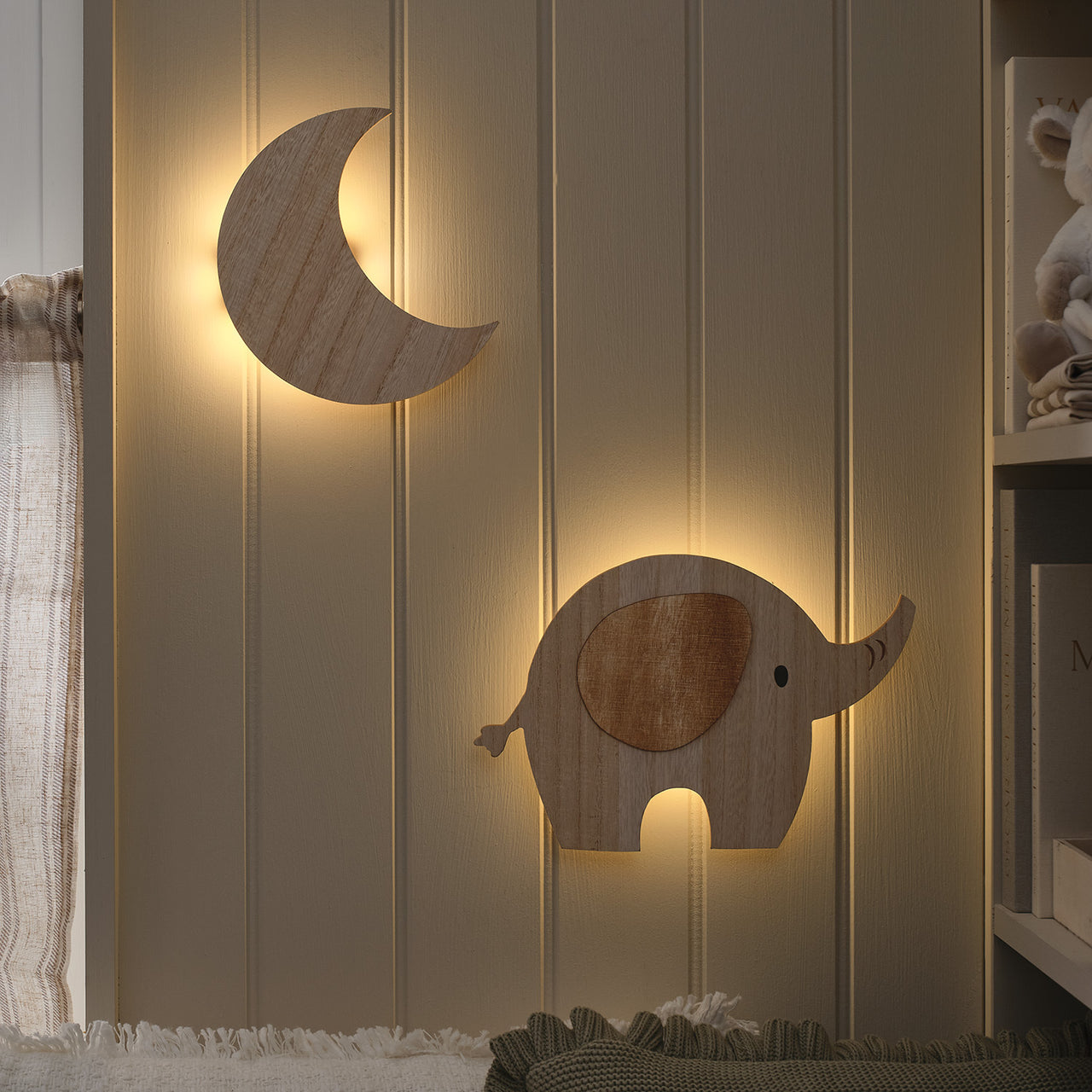 Elephant & Moon Children’s Wall Light