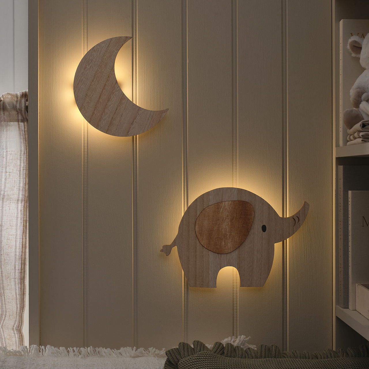 Elephant & Moon Children’s Wall Light