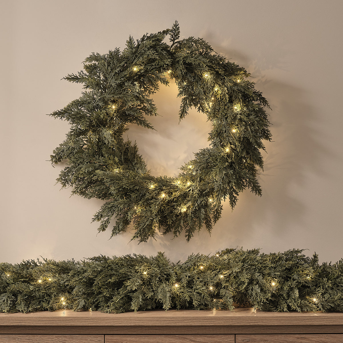 Conifer and Pinecone Swag & Wreath