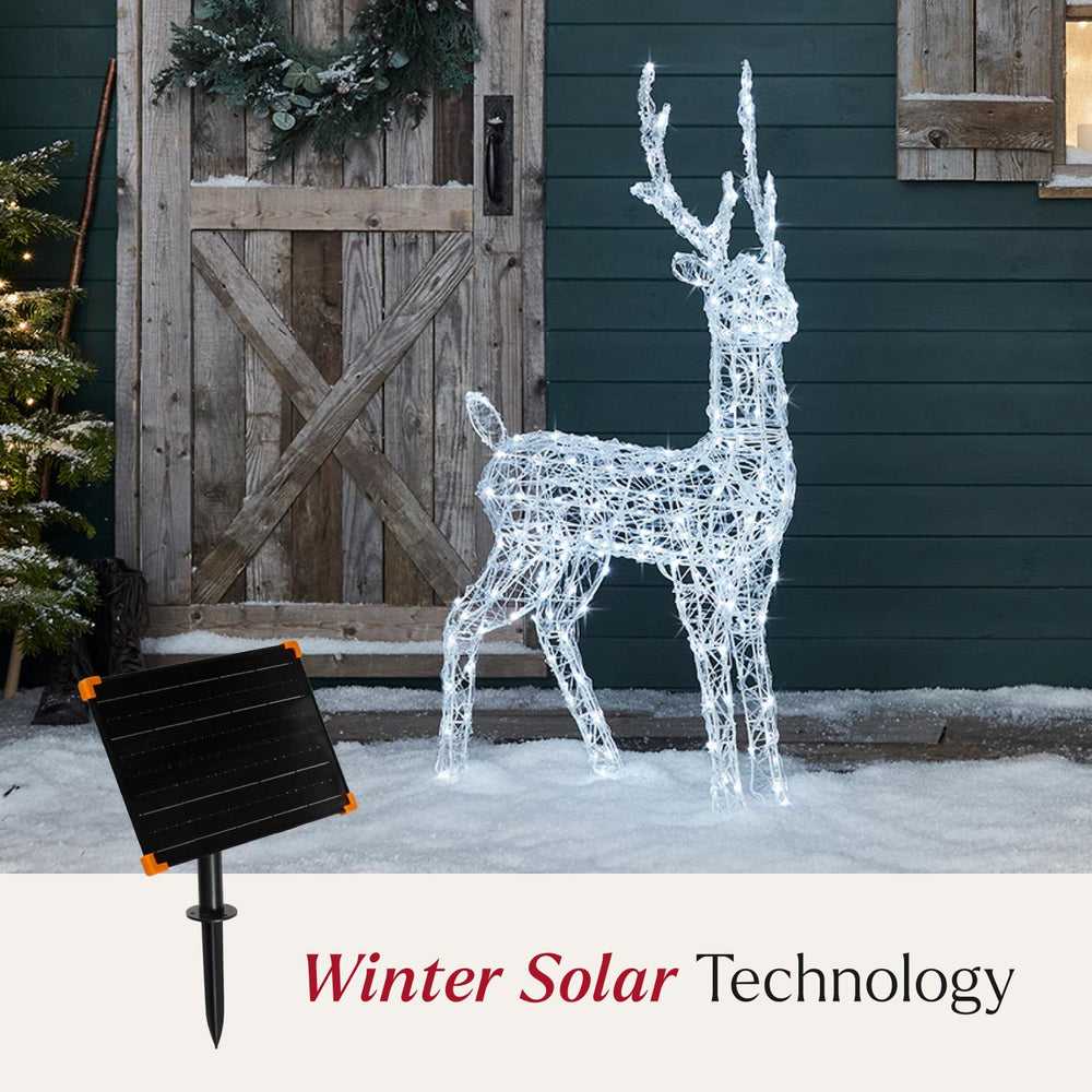 Solar Powered Swinsty Acrylic Stag Light Up Reindeer